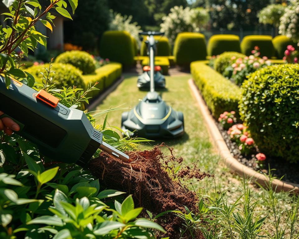 Elektrische Unkrautbekämpfung im Garten