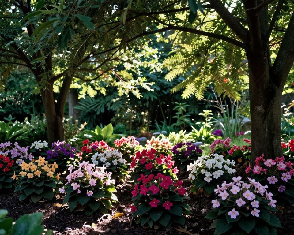 Elfenblumen als Bodendecker im Schattengarten Elfenblumen als Bodendecker im Schattengarten