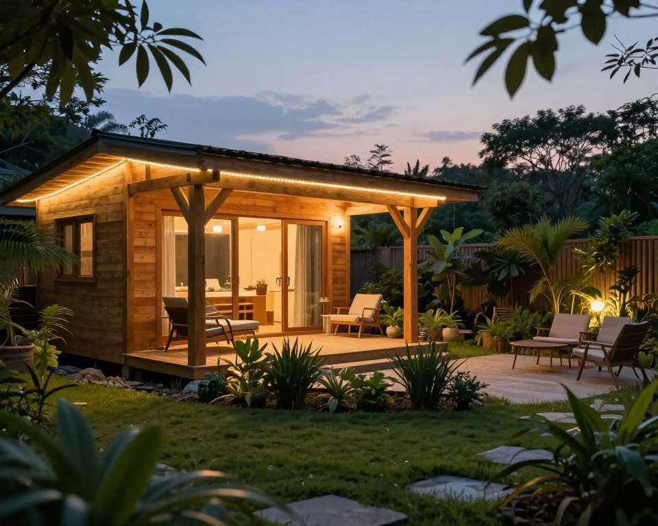 Energieeffiziente LED-Beleuchtung für Holz-Gartenhäuser