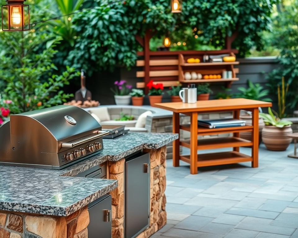 Ergonomische Outdoor-Küche Grillstation