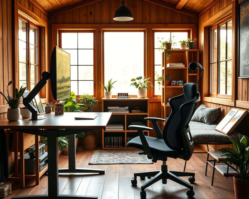 Ergonomischer Arbeitsplatz Gartenhaus