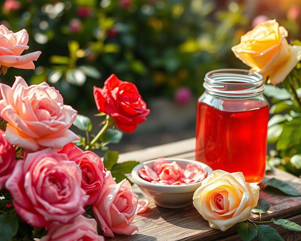 Essbare Rosen für Rosenblüten Gelee