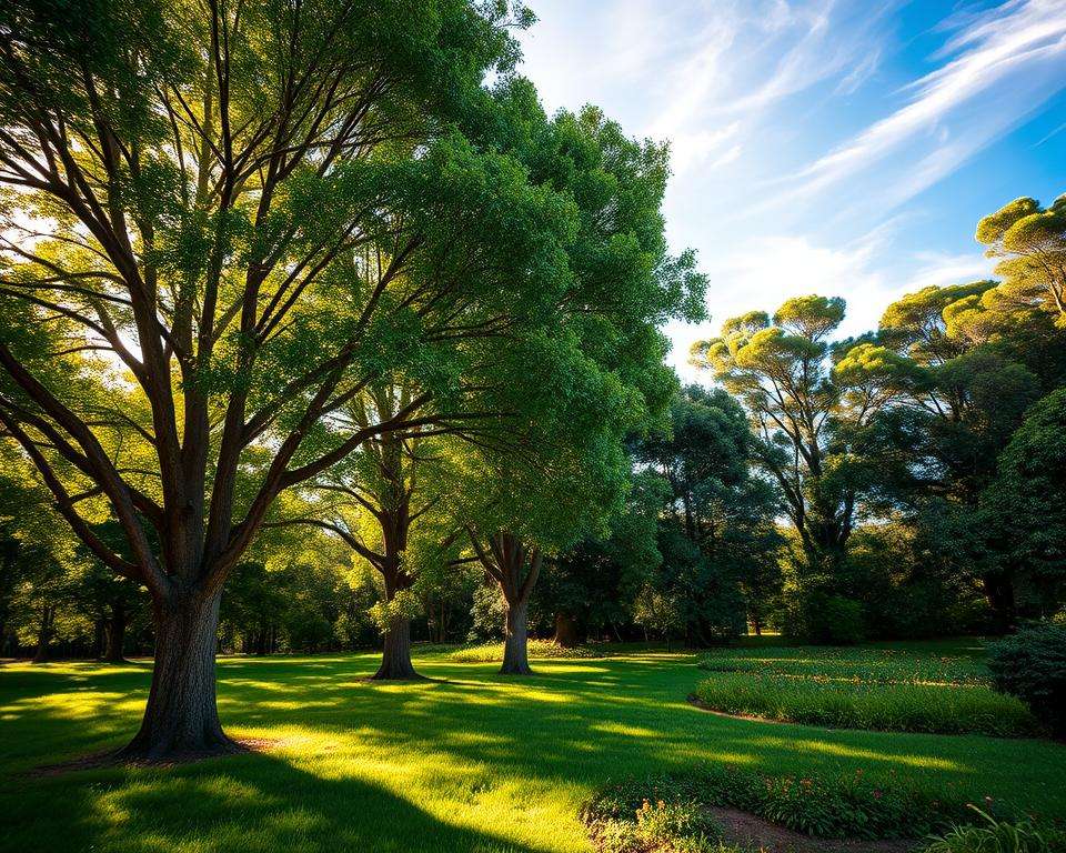 Eukalyptus Sonnenlicht und Windschutz