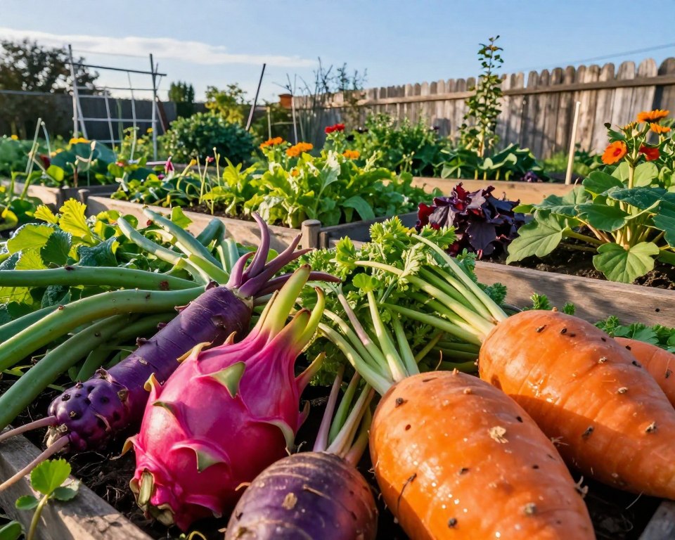 Exotisches Gemüse im Garten Exotisches Gemüse im Garten