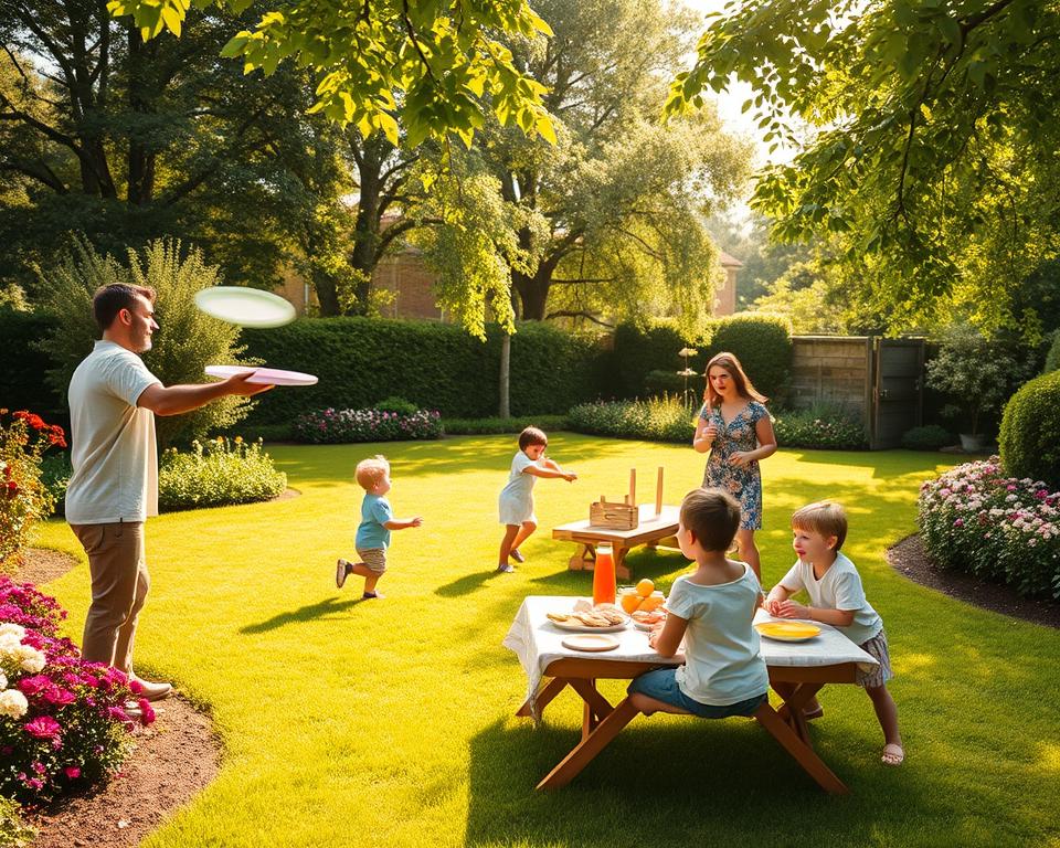 Familien-Spiele im Freien