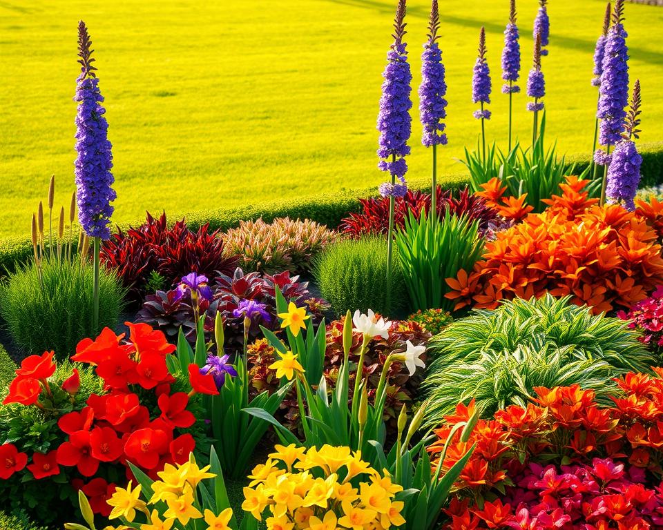 Farbige Gartenpflanzen Colour Blocking