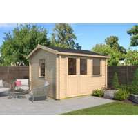 Fjordholz Fass-Sauna Modell Bus 160 mit Vollglasfr|6x4m