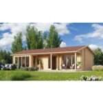 Fjordholz Holzgarage mit Carport Modell Bjarne 44|6x4m