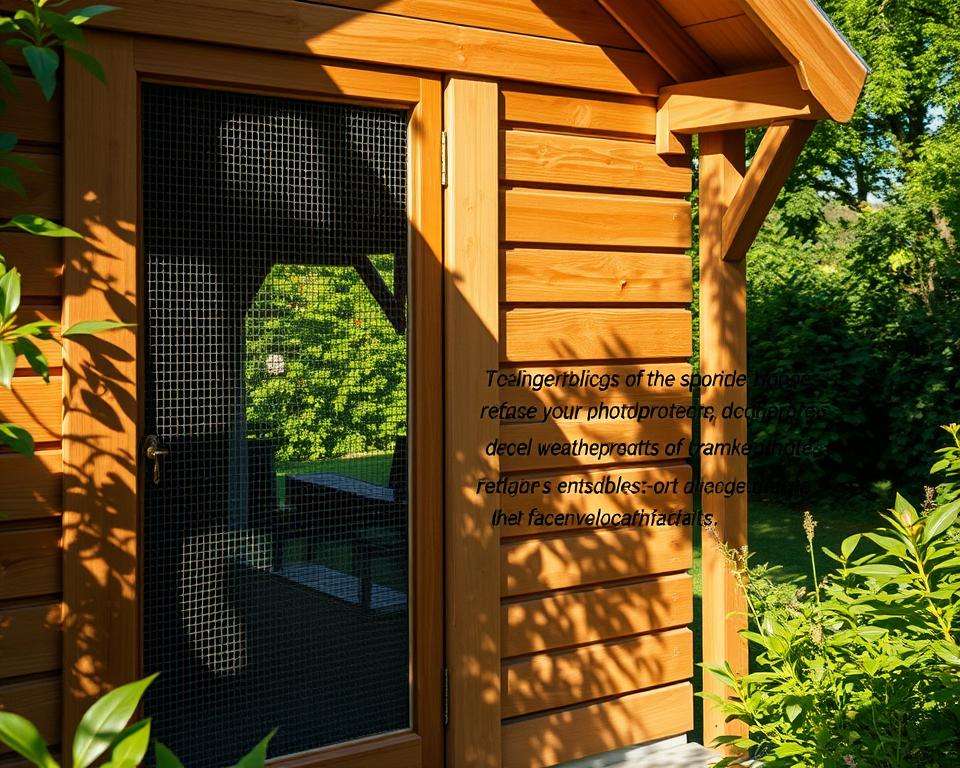 Fliegengitter und Abdichtungen für Gartenhaus