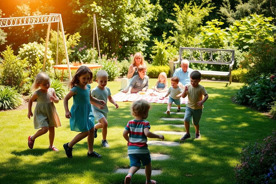 Freizeitspiele für Kinder und Erwachsene im Garten Freizeitspiele für Kinder und Erwachsene im Garten