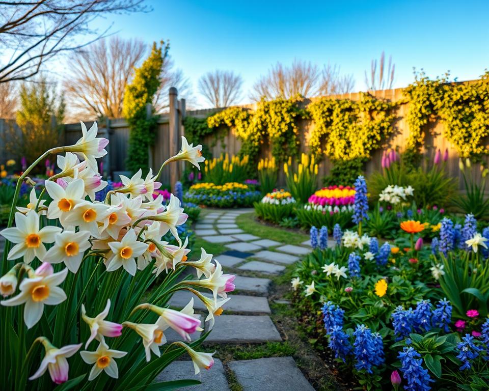 Frühlingsblumen im Garten