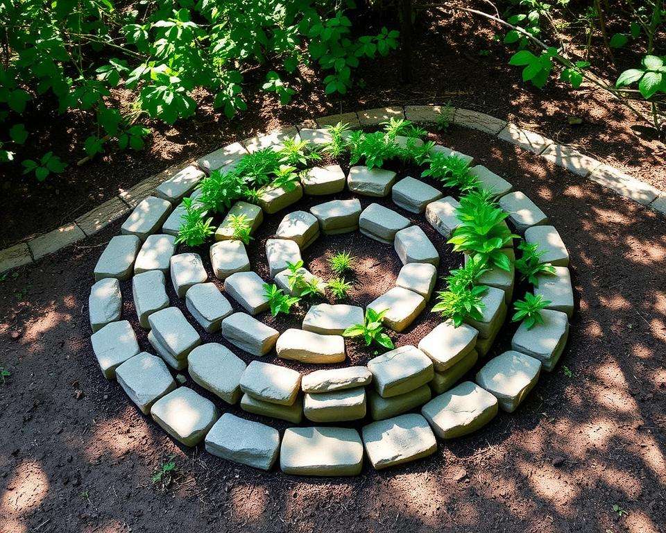 Fundament Kräuterspirale Boden Fundament Kräuterspirale Boden