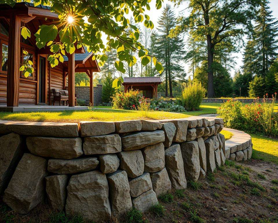 Fundament für unebenen Boden