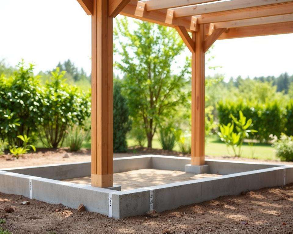 Fundament und Pfosten setzen