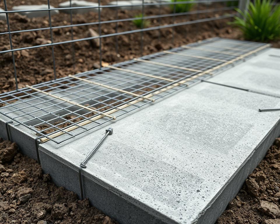 Fundamentbewehrung für Gabionenzaun