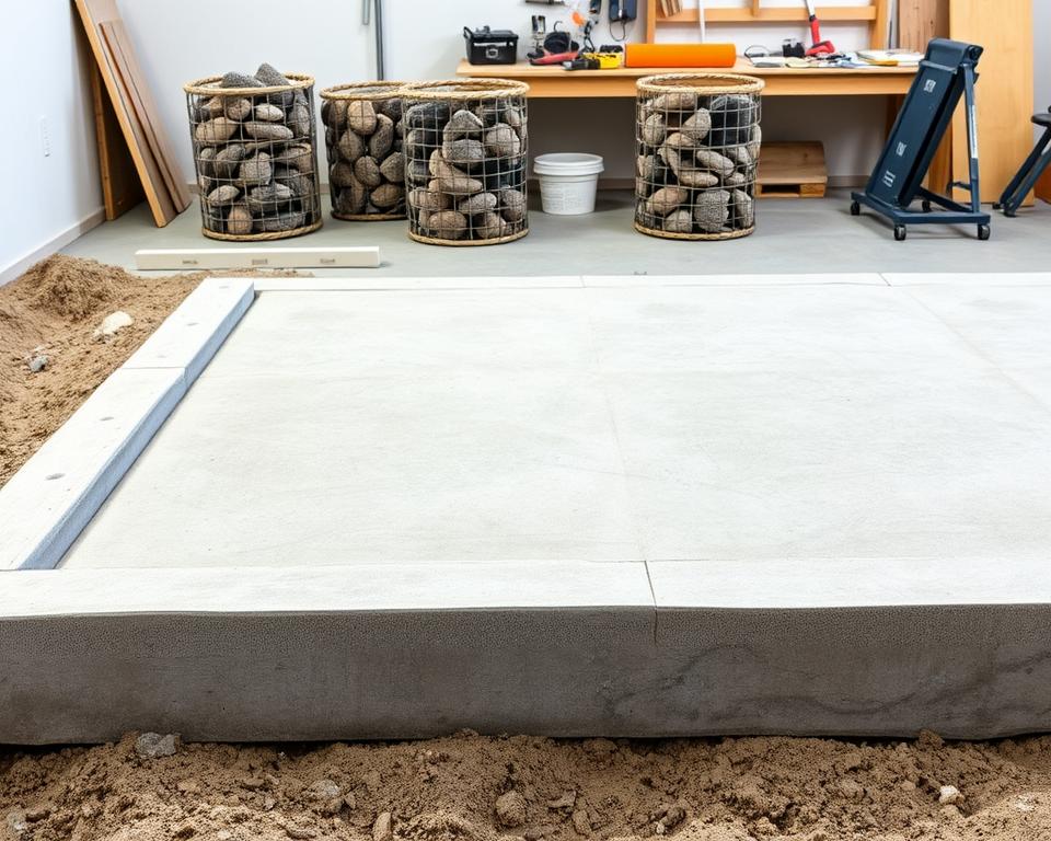 Gabionenzaun Fundament Dimensionen