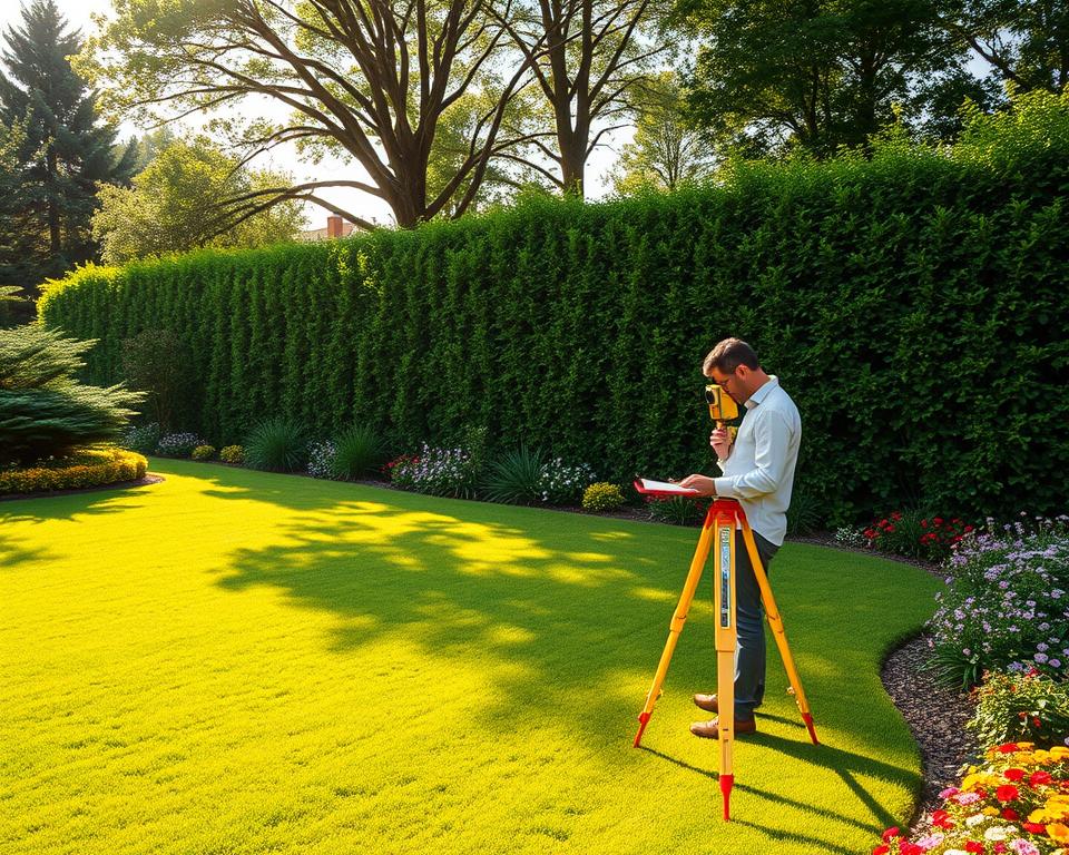 Garten Vermessung für Lärmschutz