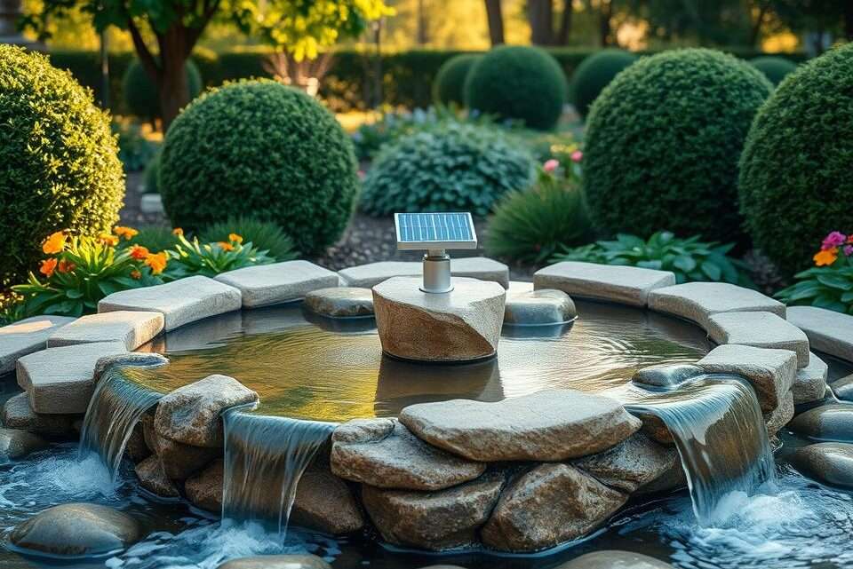 Gartenbrunnen mit Solarpumpe betreiben