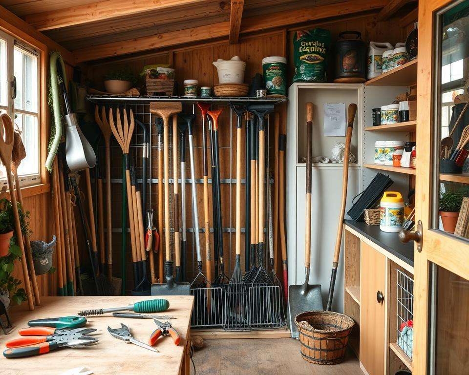 Gartengeräte Aufbewahrung