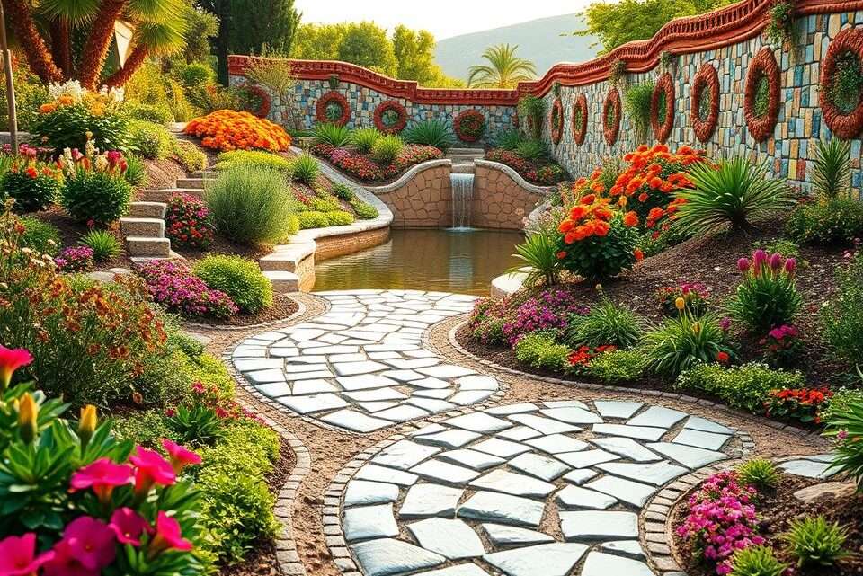 Gartengestaltung mit Mosaik – Wie Sie es selber machen und Tipps zum Verlegen