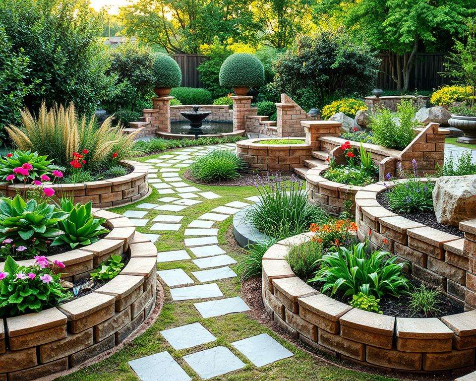 Gartengestaltung mit Wandblöcken