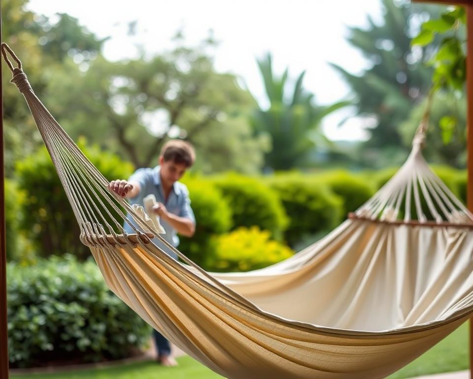 Gartenhängematte reinigen und pflegen