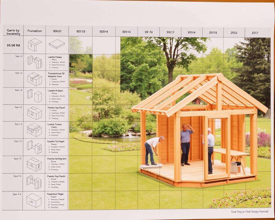 Gartenhaus Aufbau Zeitplan