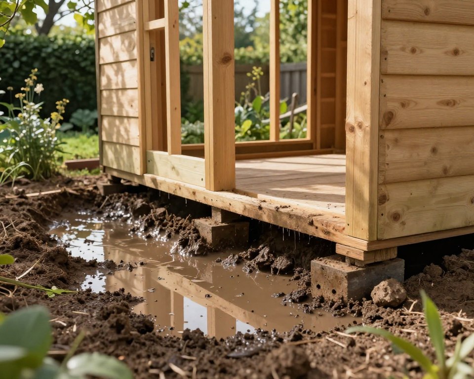 Gartenhaus Drainage Fehler