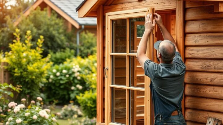 Gartenhaus Fenster einbauen & abdichten – Anleitung