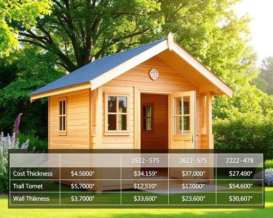 Gartenhaus Kostenanalyse