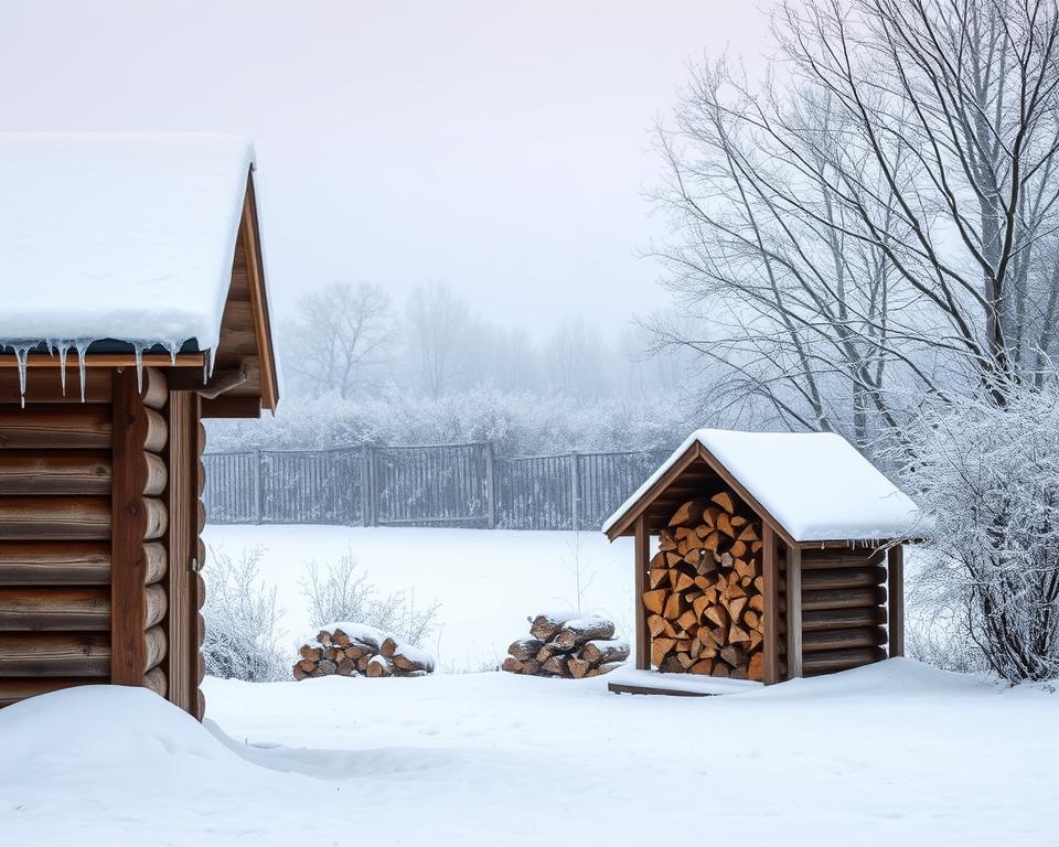 Gartenhaus-Pflege im Winter