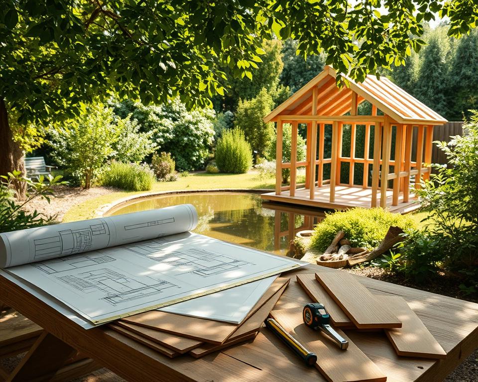 Gartenhaus-Planung Vorbereitung