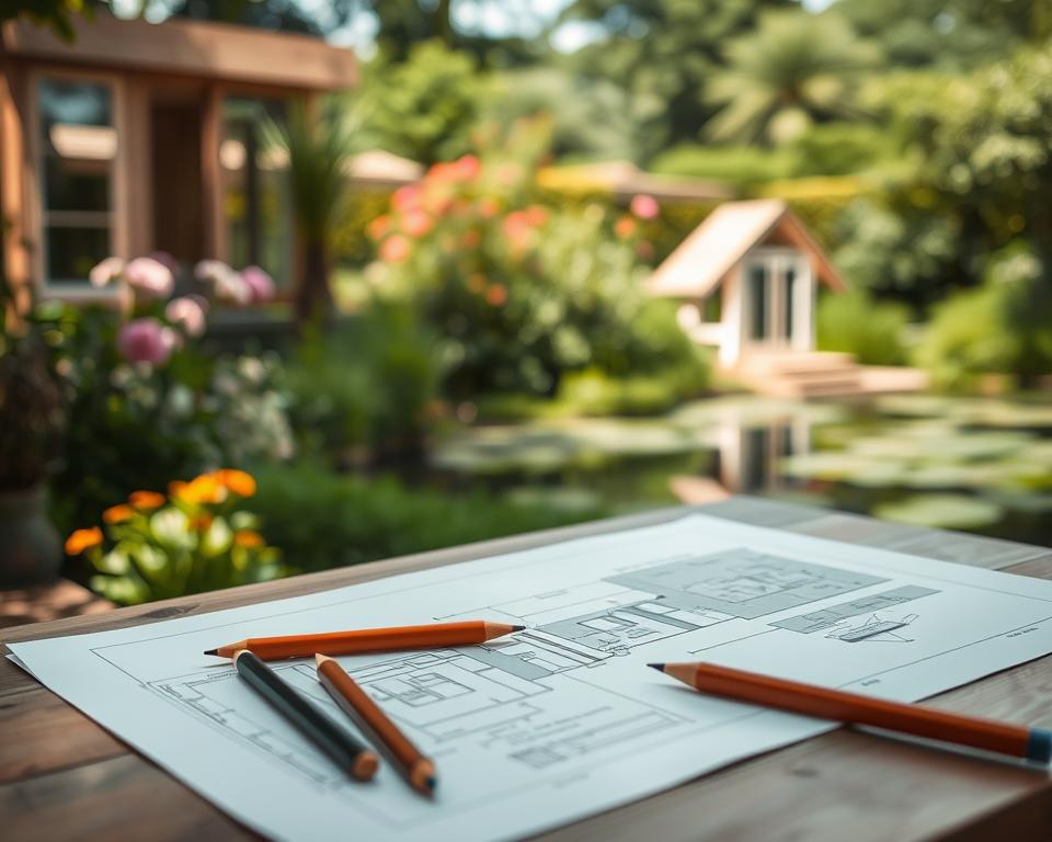 Gartenhaus Planungsphase Konzept