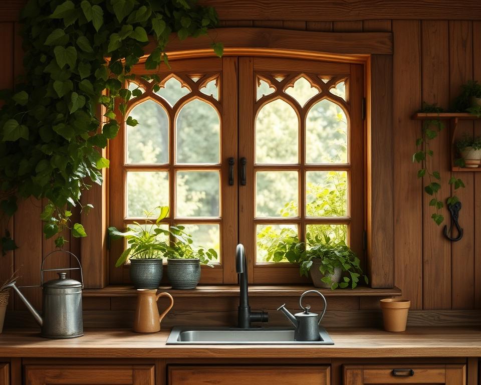 Gartenhaus-Stil Küchenfront Design