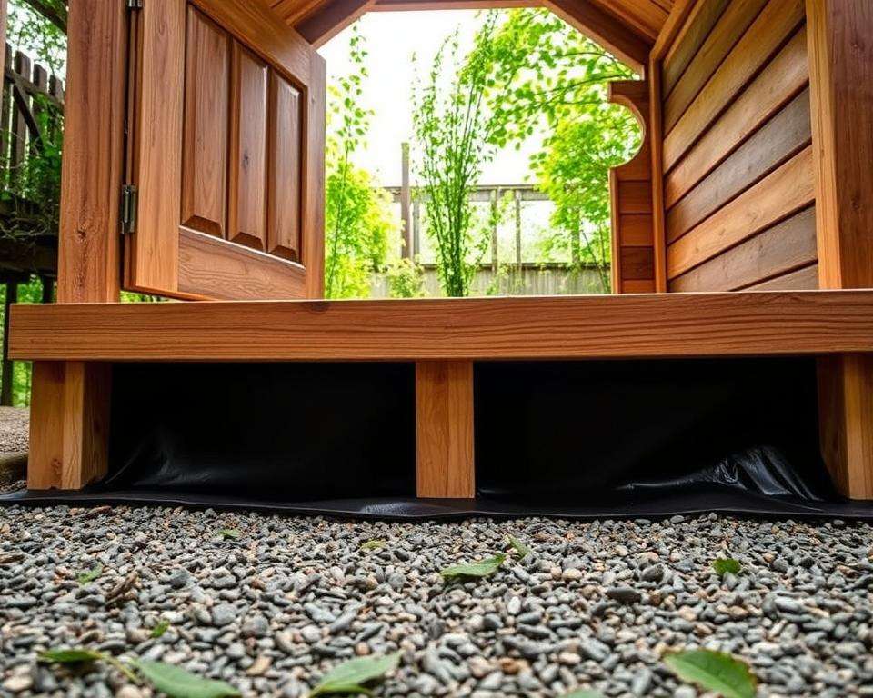 Gartenhaus Untergrund Abdichtung