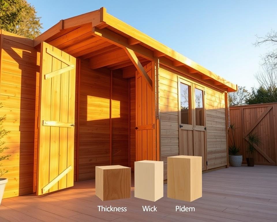 Gartenhaus Wandstärken Vergleich