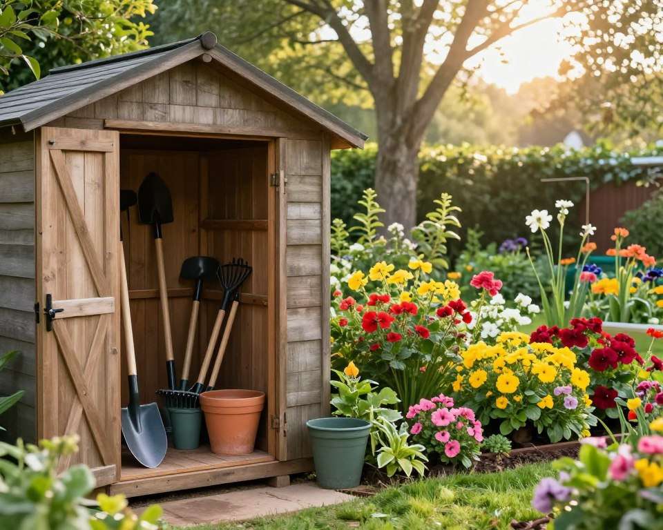 Gartenhaus Werkzeuglagerung