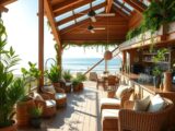 Gartenhaus als Barraum am Strand gestalten und einrichten