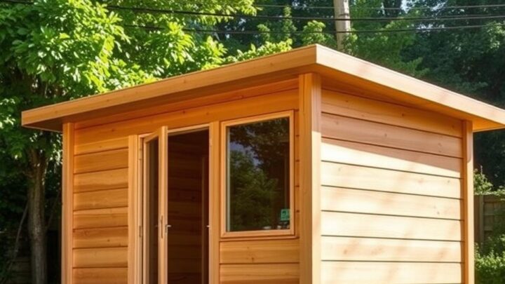 Gartenhaus aus Holz mit flachem Dach – Vorteile und Nachteile gegenüber anderen Dacharten