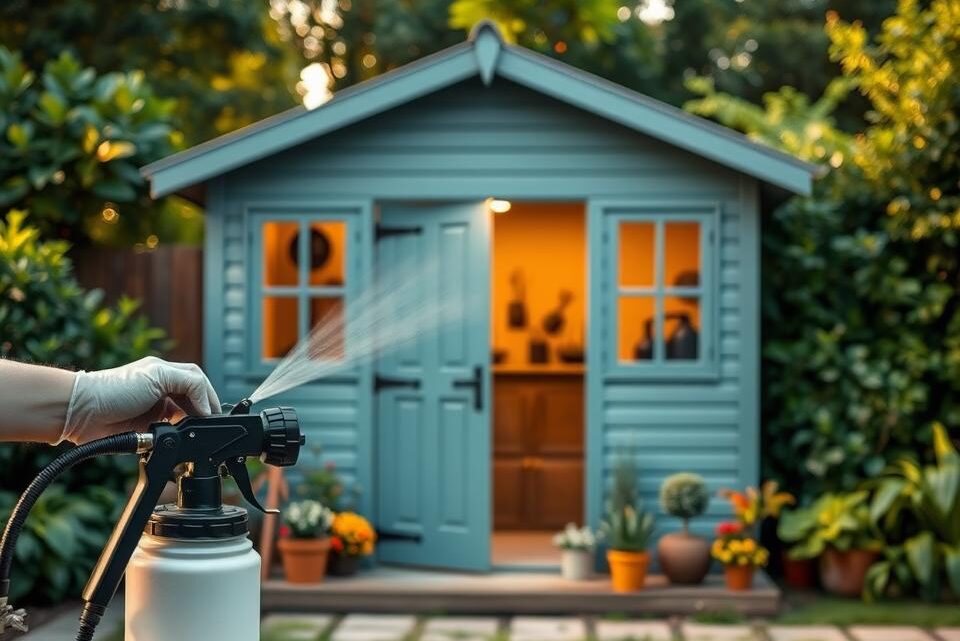 Gartenhaus sprühen statt streichen – Moderne Alternative Gartenhaus sprühen statt streichen – Moderne Alternative