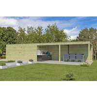 Gartenhaus Modell QB-Line 15,30 m² + 600 cm Anbau| Rabatt: 26%