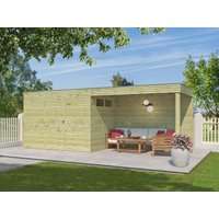 Gartenhaus Modell QB-Line 6,30 m² + Anbau| Rabatt: 26%
