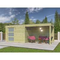 Gartenhaus Modell QBS-Line 6,30 m² + 300 cm Anbau| Rabatt: 26%