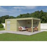 Gartenhaus Modell QBS-Line 9,00 m² + 300 cm Anbau| Rabatt: 26%