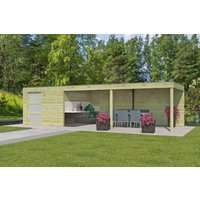 Gartenhaus Modell QBS-Line 9,00 m² + 600 cm Anbau| Rabatt: 26%