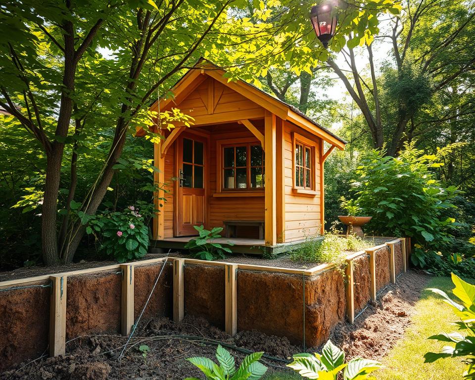 Gartenhausbefestigung Methoden