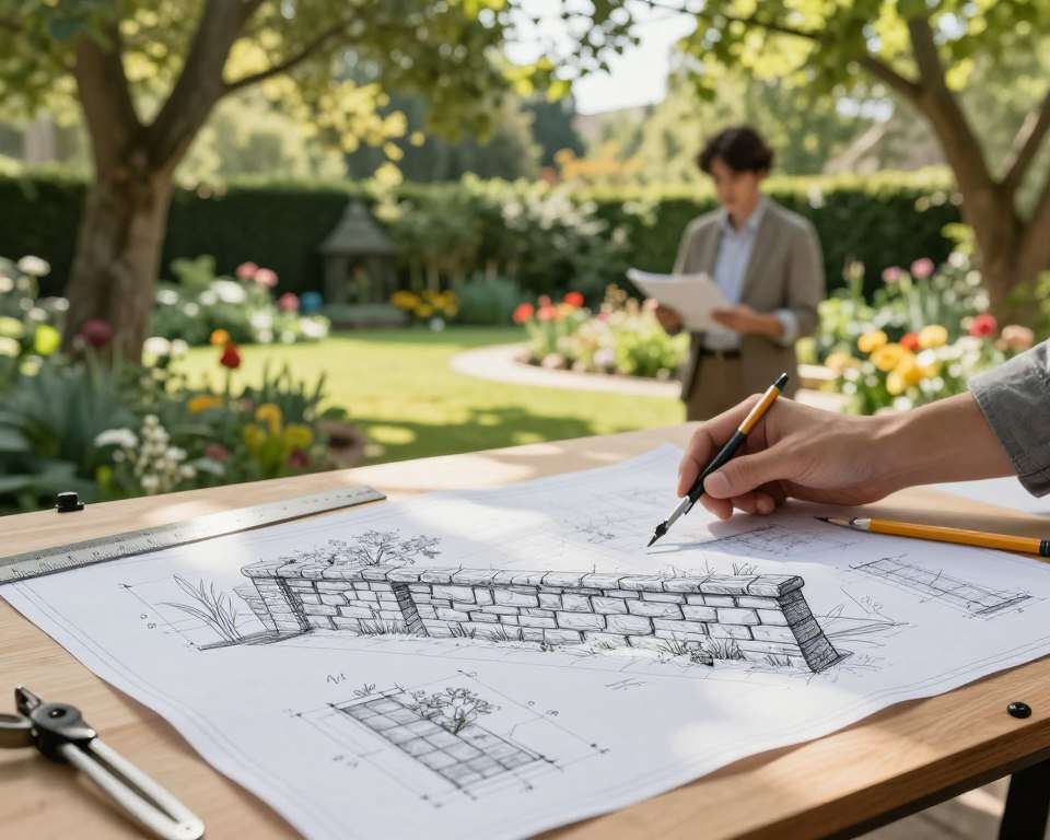 Gartenmauer Planung