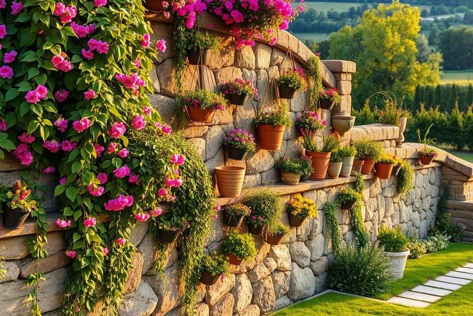 Kreativ Ihre Gartenmauer verkleiden: Ideen und Inspirationen