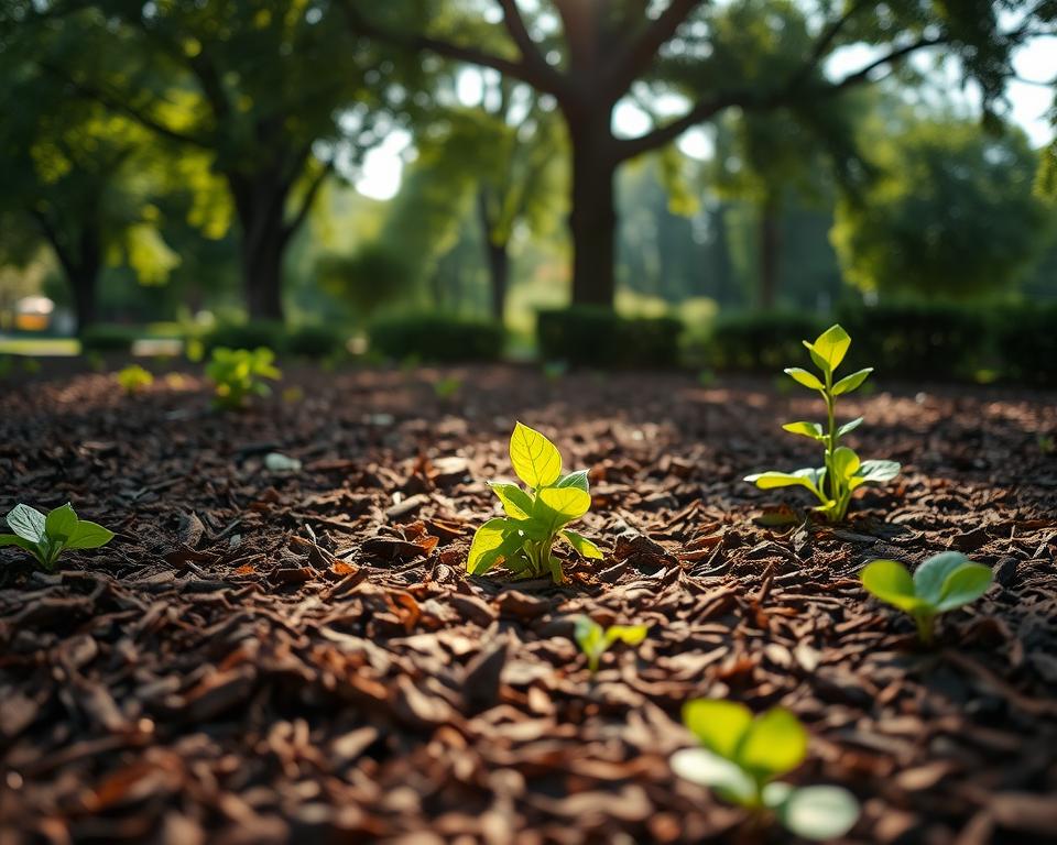 Gartenmulch Anwendung