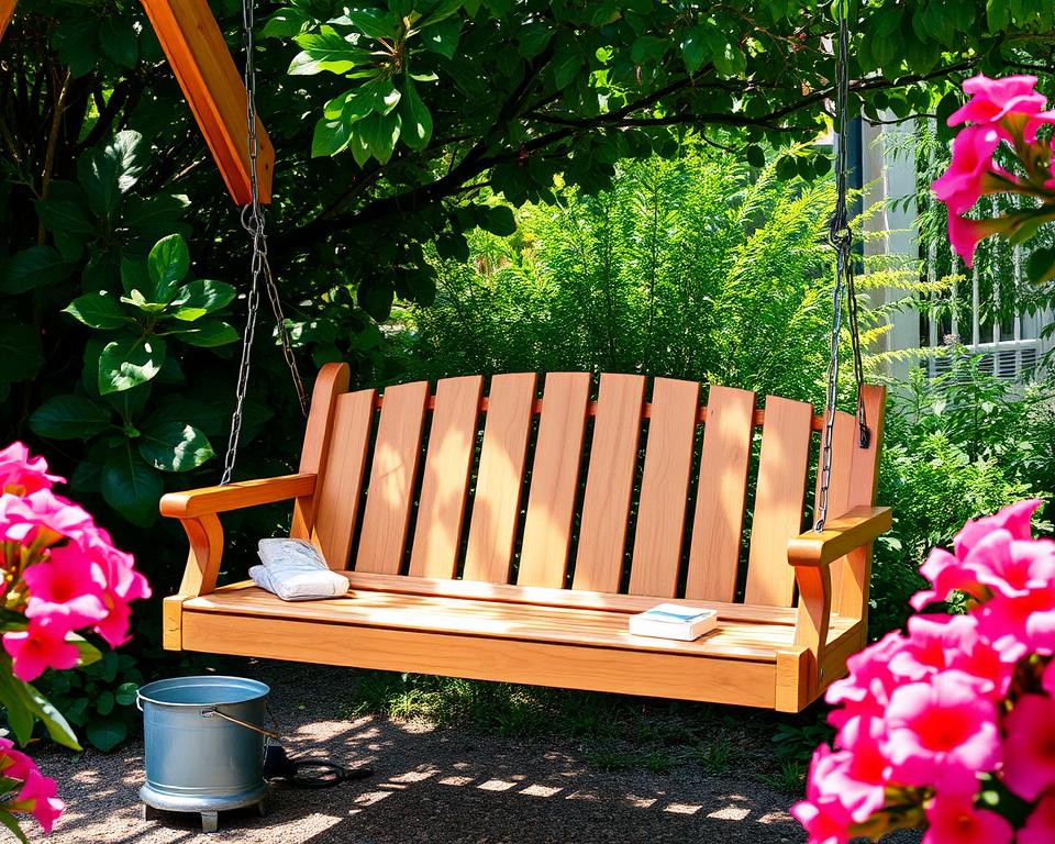 Gartenschaukel Pflege und Wartung